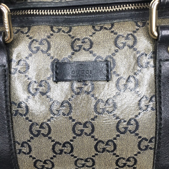 Authentic Gucci silver monogram Boston satchel Bag - Picture 11 of 16